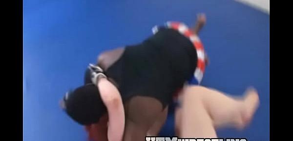  Interracial MMA Mixed Wrestling vs Andrea Topless